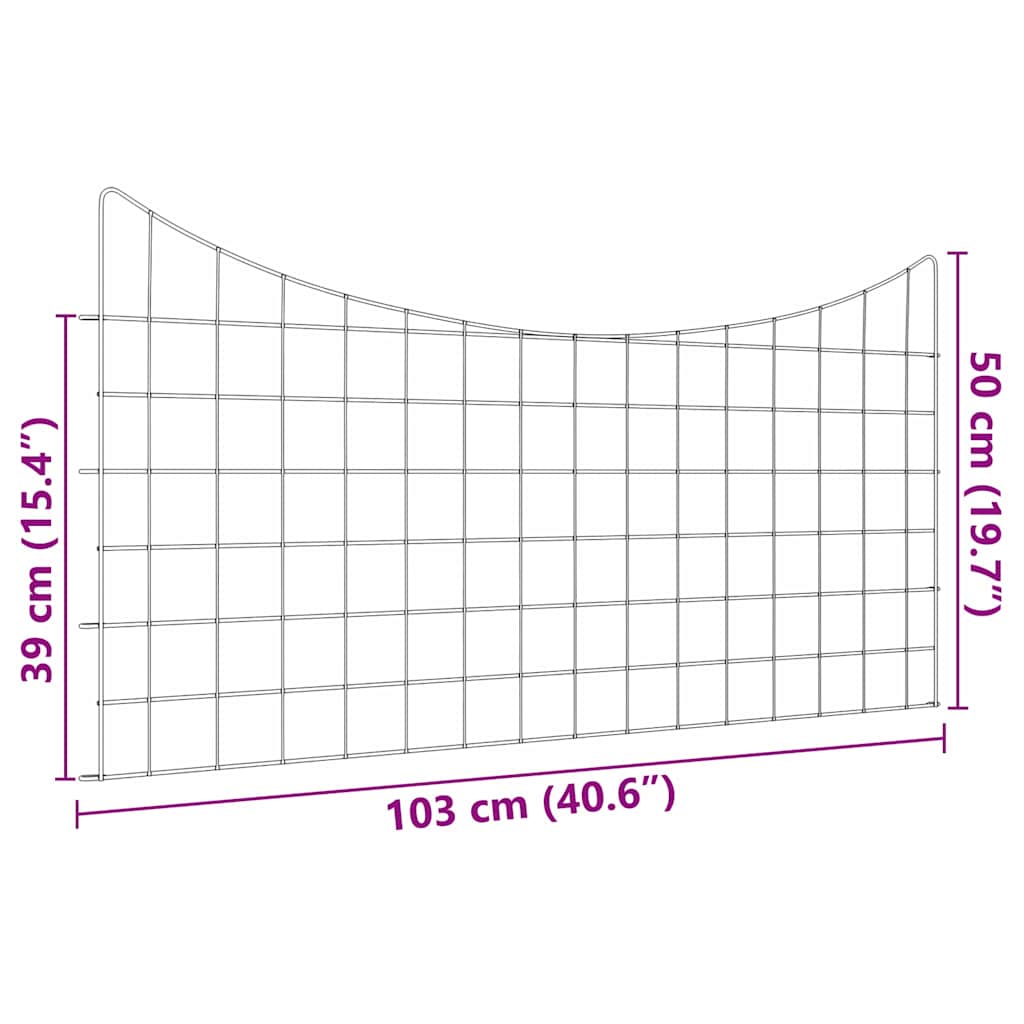 vidaXL Kit de clôture de bassin 5 pcs Vert 100 x 50 cm Acier