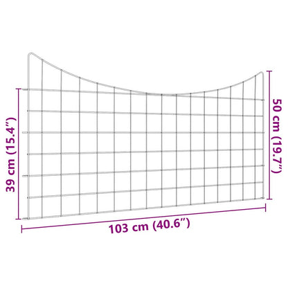 vidaXL Kit de clôture de bassin 5 pcs Vert 100 x 50 cm Acier