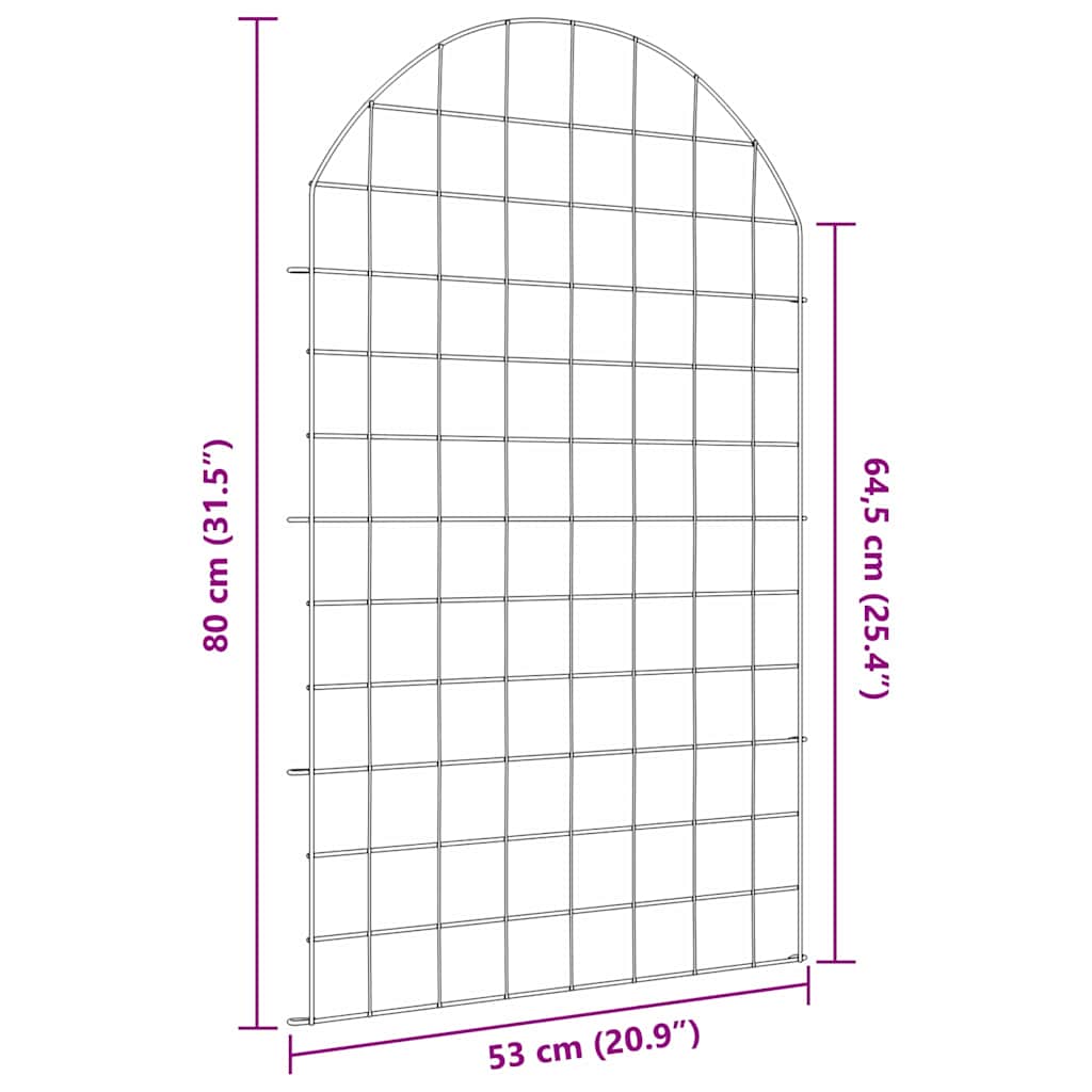 Teichzaun Set 8 pcs Grün 50 x 80 cm Stahl