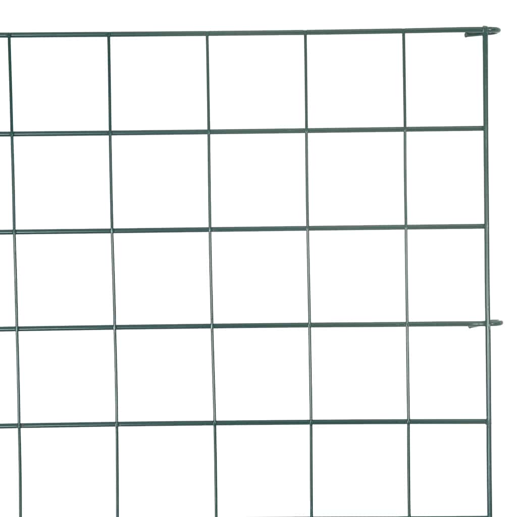Teichzaun Set 8 pcs Grün 50 x 80 cm Stahl