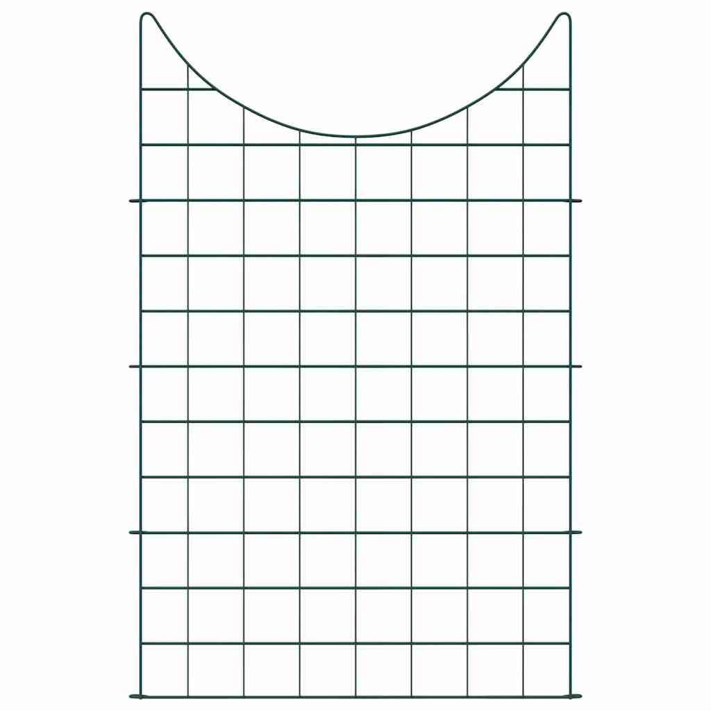 Teichzaun Set 8 pcs Grün 50 x 80 cm Stahl