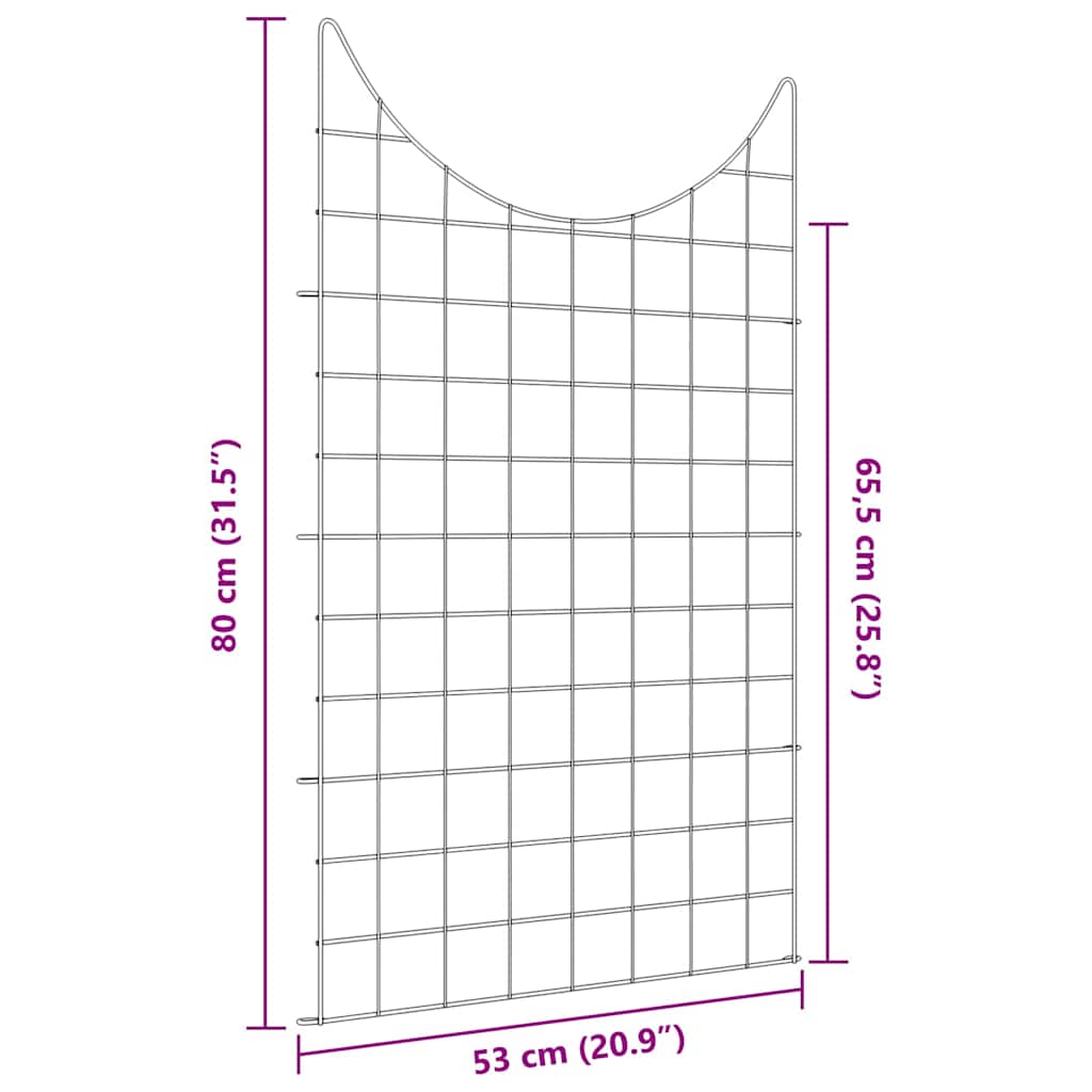 Teichzaun Set 8 pcs Grün 50 x 80 cm Stahl