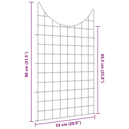 Teichzaun Set 8 pcs Grün 50 x 80 cm Stahl