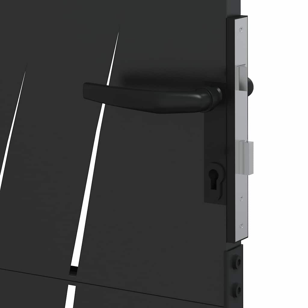vidaXL Gartentor Schwarz 85 x 150 cm Pulverbeschichteter Stahl