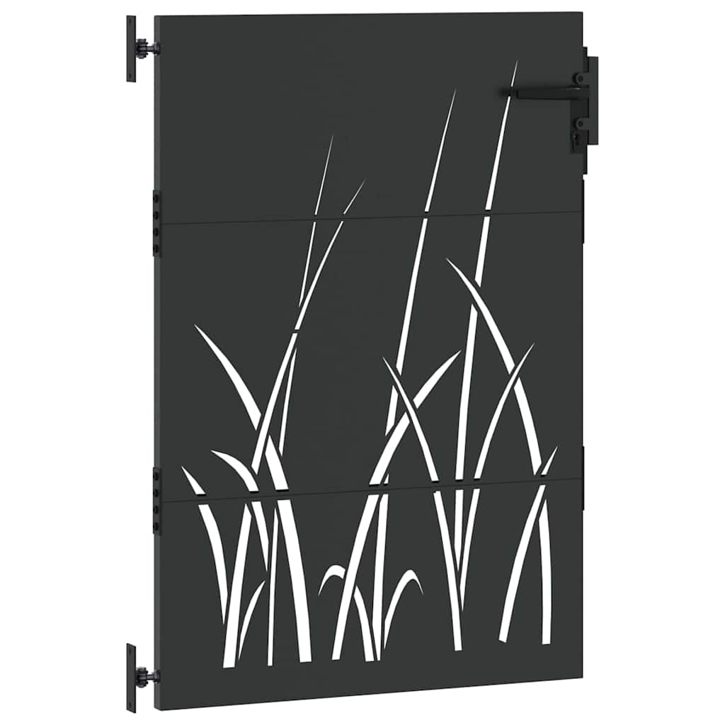 vidaXL Gartentor Schwarz 85 x 150 cm Pulverbeschichteter Stahl
