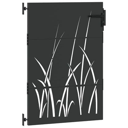 vidaXL Gartentor Schwarz 85 x 150 cm Pulverbeschichteter Stahl