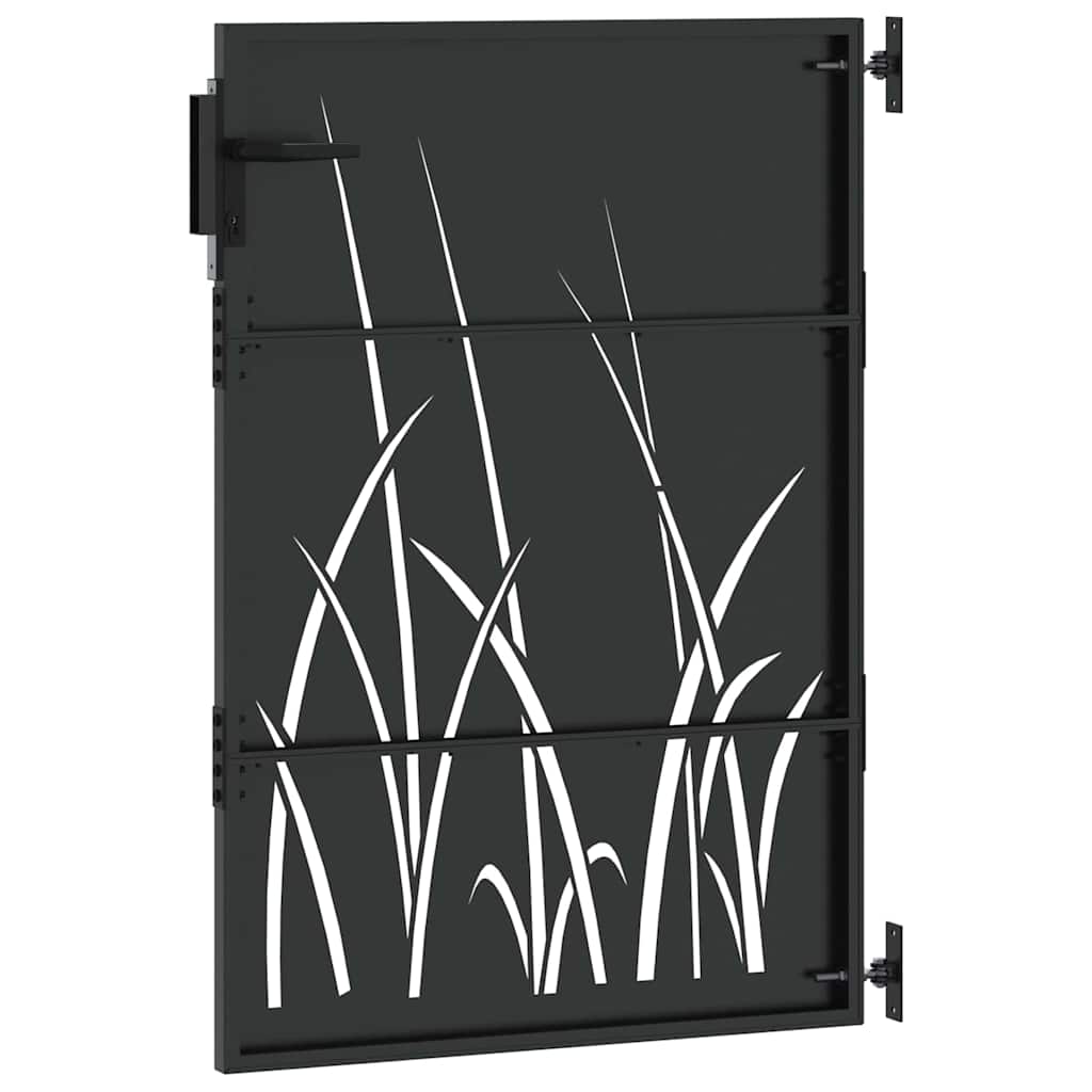 vidaXL Gartentor Schwarz 85 x 150 cm Pulverbeschichteter Stahl