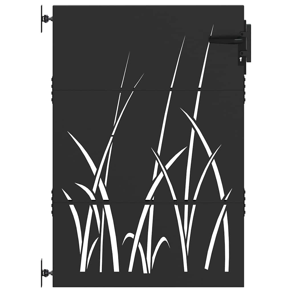 vidaXL Gartentor Schwarz 85 x 150 cm Pulverbeschichteter Stahl