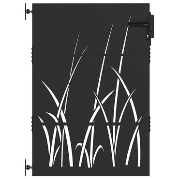 vidaXL Gartentor Schwarz 85 x 150 cm Pulverbeschichteter Stahl