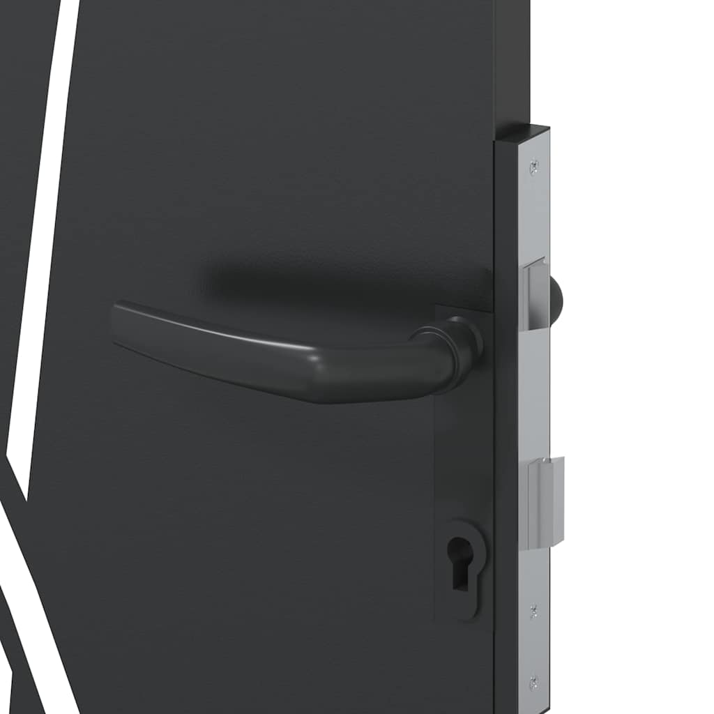 vidaXL Gartentor Schwarz 85 x 175 cm Pulverbeschichteter Stahl