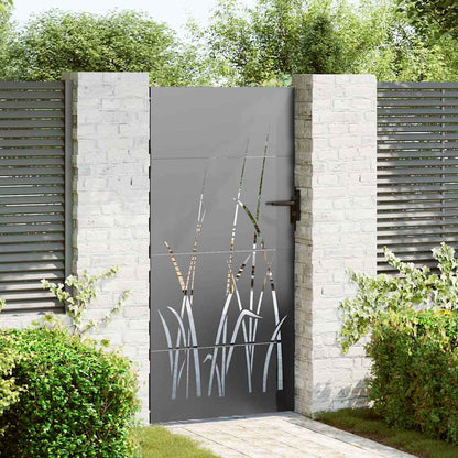 vidaXL Gartentor Schwarz 85 x 175 cm Pulverbeschichteter Stahl