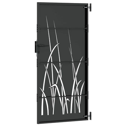 vidaXL Gartentor Schwarz 85 x 175 cm Pulverbeschichteter Stahl