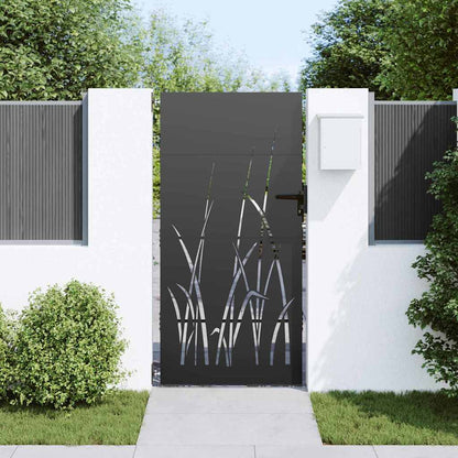 vidaXL Gartentor Schwarz 85 x 200 cm Pulverbeschichteter Stahl