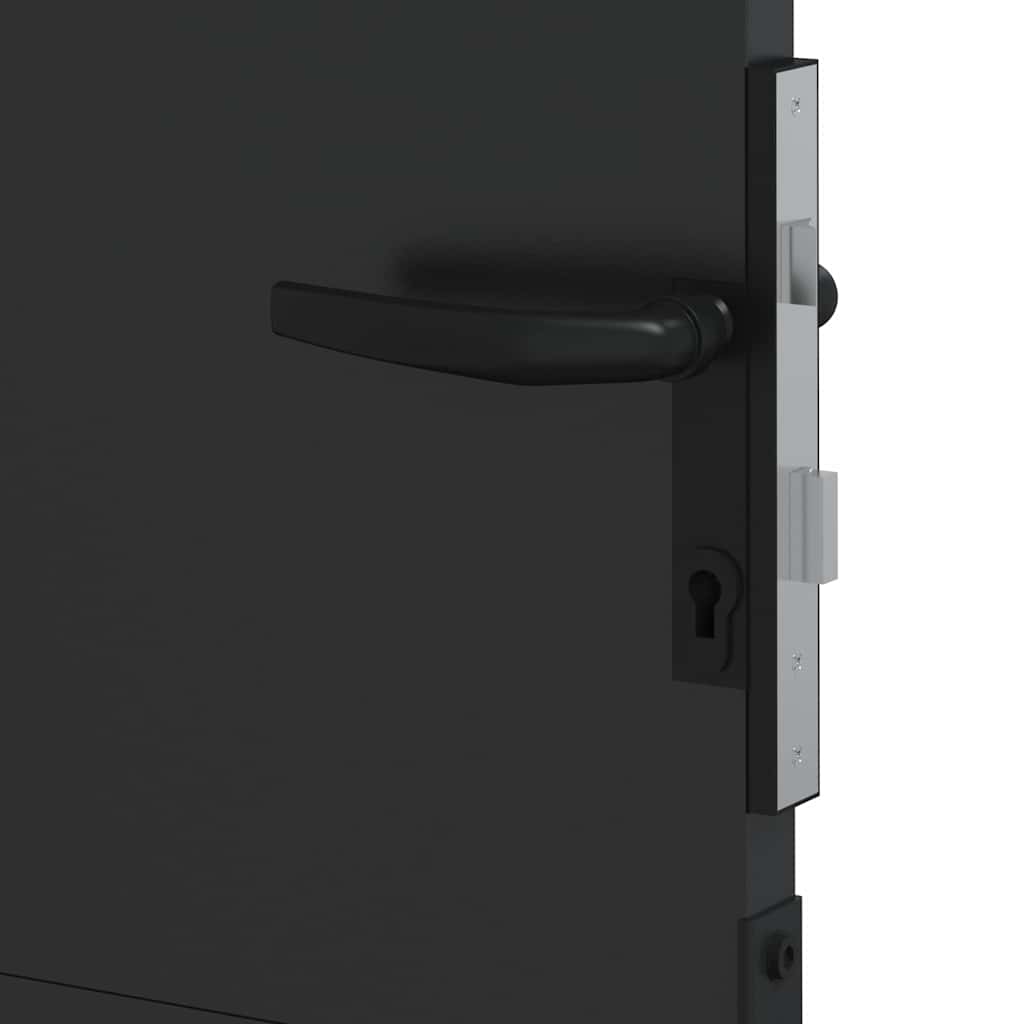 vidaXL Gartentor Schwarz 85 x 175 cm Pulverbeschichteter Stahl