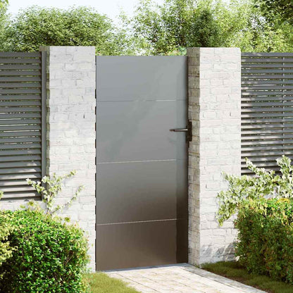 vidaXL Gartentor Schwarz 85 x 175 cm Pulverbeschichteter Stahl