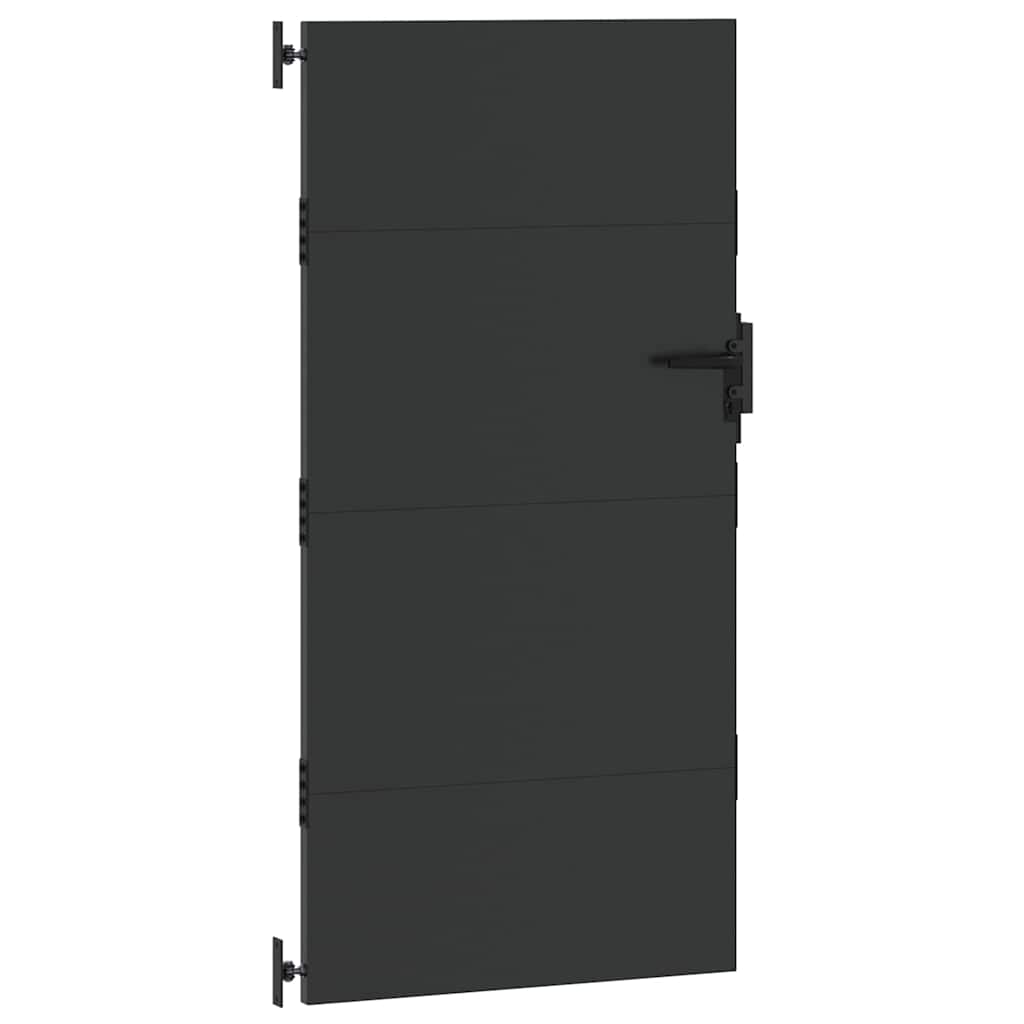 vidaXL Gartentor Schwarz 85 x 175 cm Pulverbeschichteter Stahl