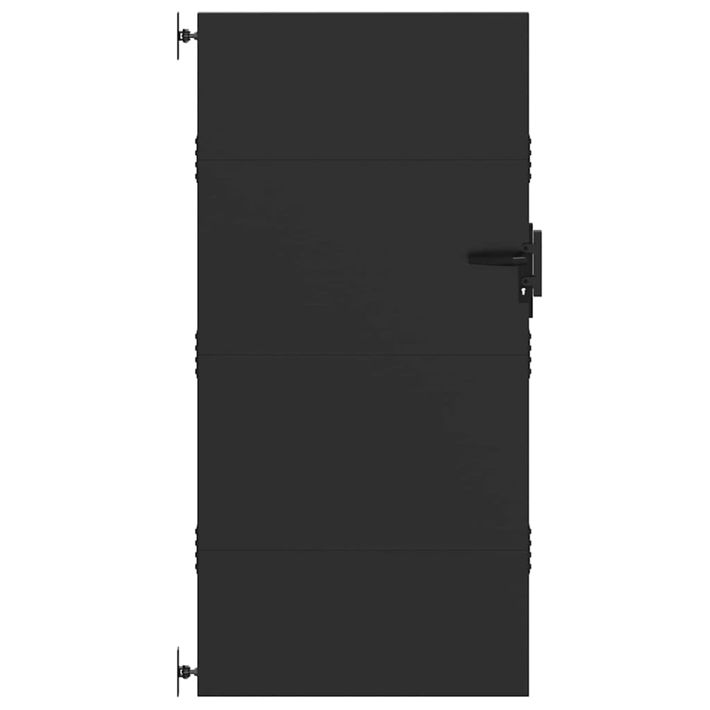 vidaXL Gartentor Schwarz 85 x 175 cm Pulverbeschichteter Stahl