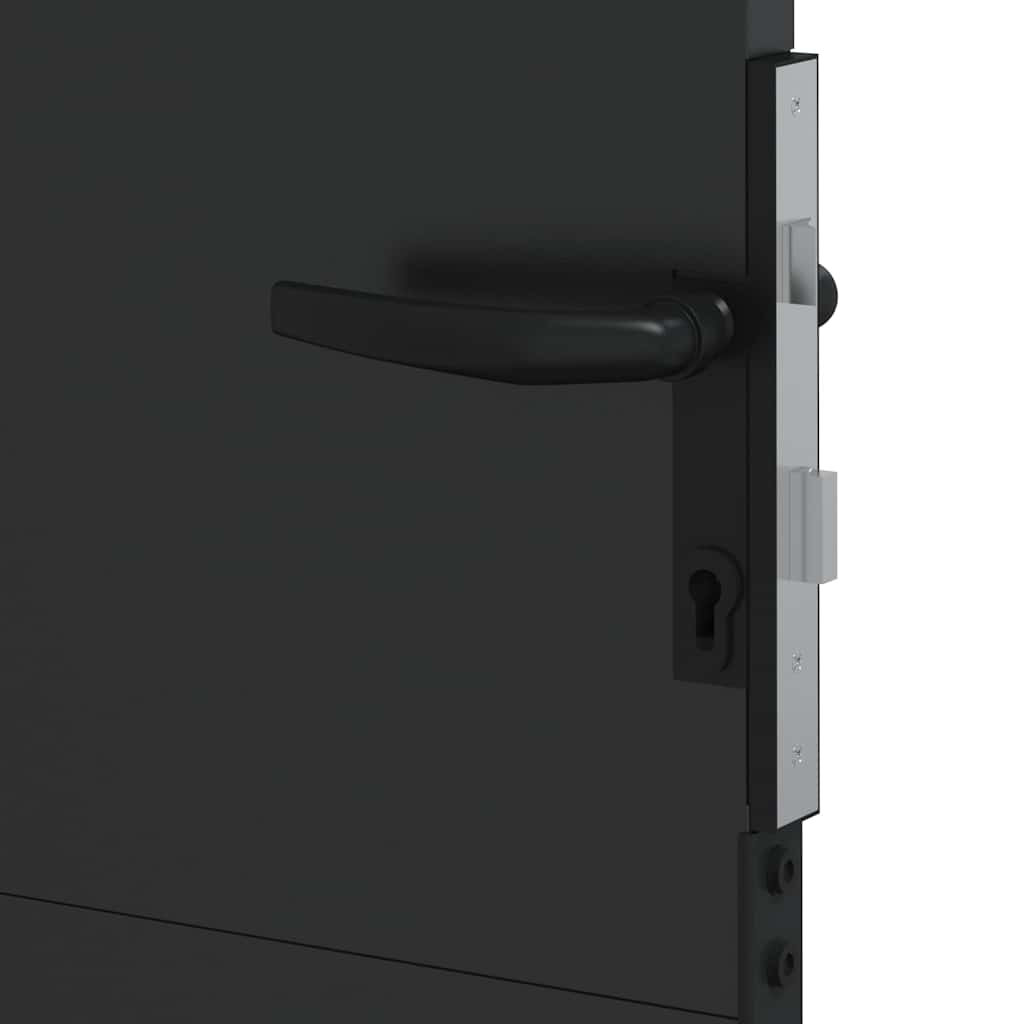 vidaXL Gartentor Schwarz 85 x 105 cm Pulverbeschichteter Stahl