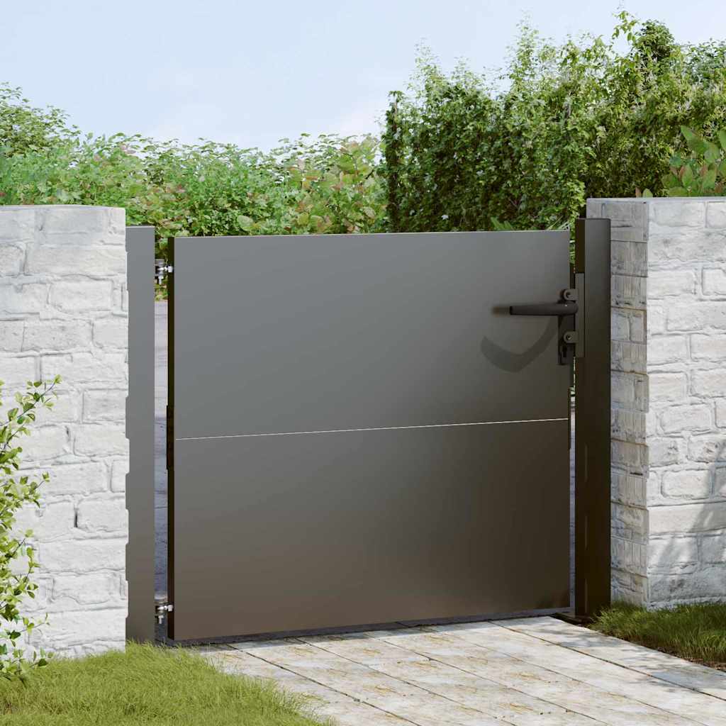 vidaXL Gartentor Schwarz 85 x 105 cm Pulverbeschichteter Stahl