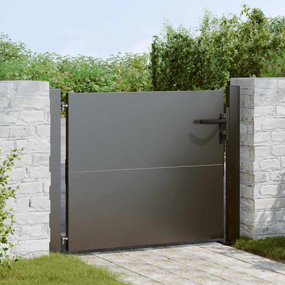 vidaXL Gartentor Schwarz 85 x 105 cm Pulverbeschichteter Stahl