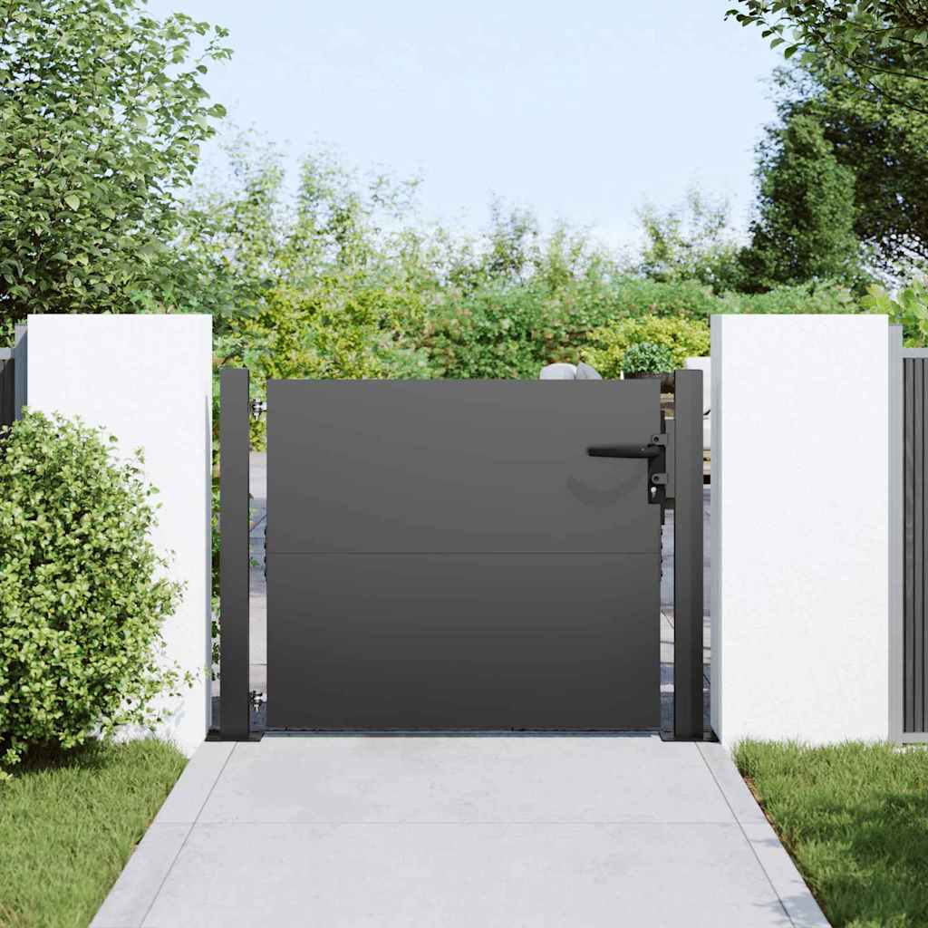 vidaXL Gartentor Schwarz 85 x 105 cm Pulverbeschichteter Stahl