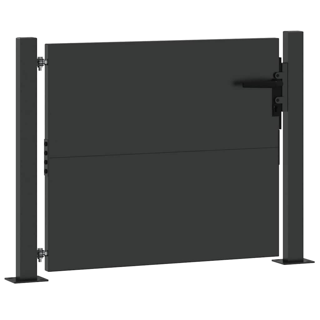 vidaXL Gartentor Schwarz 85 x 105 cm Pulverbeschichteter Stahl