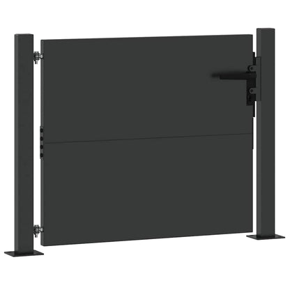 vidaXL Gartentor Schwarz 85 x 105 cm Pulverbeschichteter Stahl