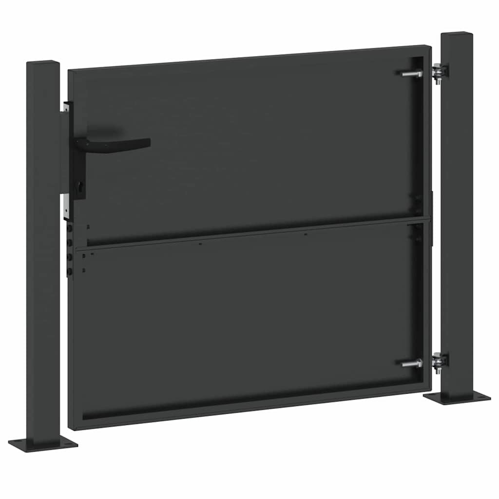 vidaXL Gartentor Schwarz 85 x 105 cm Pulverbeschichteter Stahl