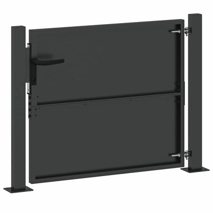 vidaXL Gartentor Schwarz 85 x 105 cm Pulverbeschichteter Stahl