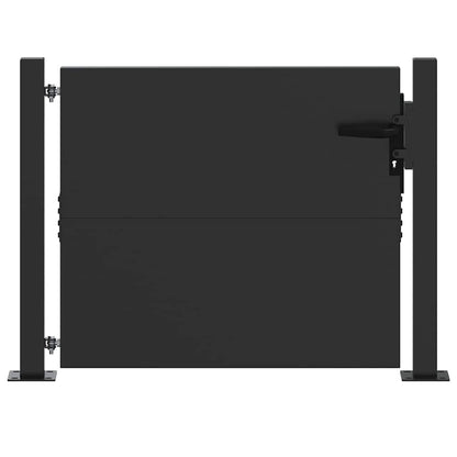 vidaXL Gartentor Schwarz 85 x 105 cm Pulverbeschichteter Stahl