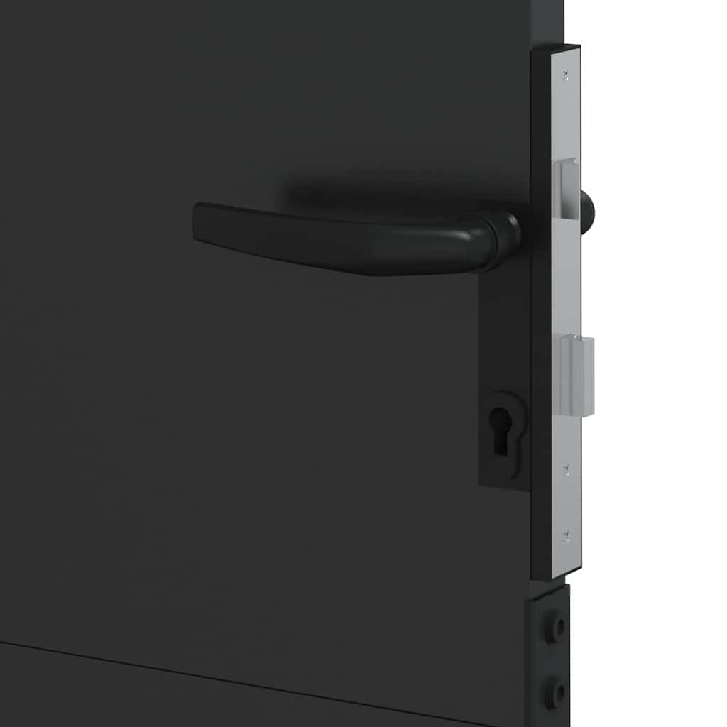 vidaXL Gartentor Schwarz 110 x 155 cm Pulverbeschichteter Stahl