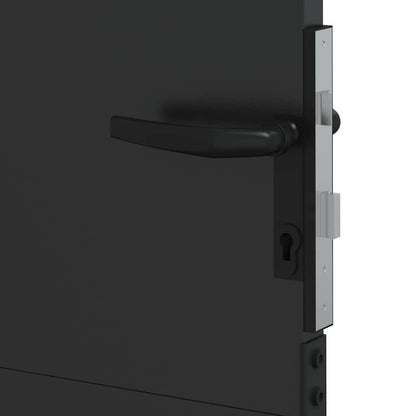 vidaXL Gartentor Schwarz 110 x 155 cm Pulverbeschichteter Stahl