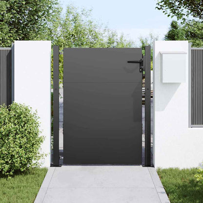 vidaXL Gartentor Schwarz 110 x 155 cm Pulverbeschichteter Stahl