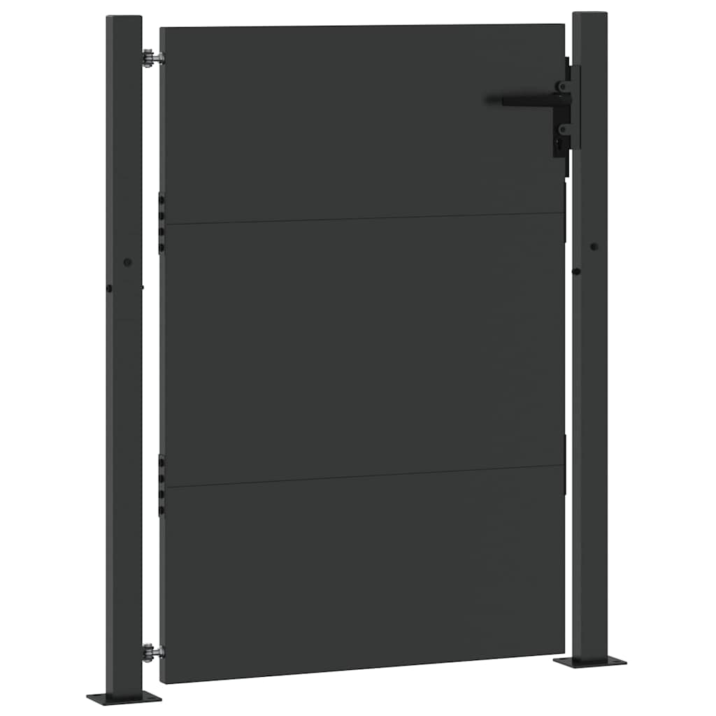 vidaXL Gartentor Schwarz 110 x 155 cm Pulverbeschichteter Stahl