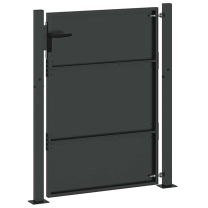 vidaXL Gartentor Schwarz 110 x 155 cm Pulverbeschichteter Stahl