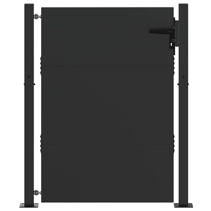 vidaXL Gartentor Schwarz 110 x 155 cm Pulverbeschichteter Stahl