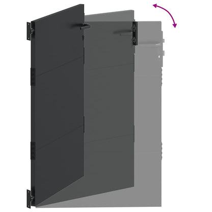 vidaXL Gartentor Schwarz 110 x 155 cm Pulverbeschichteter Stahl