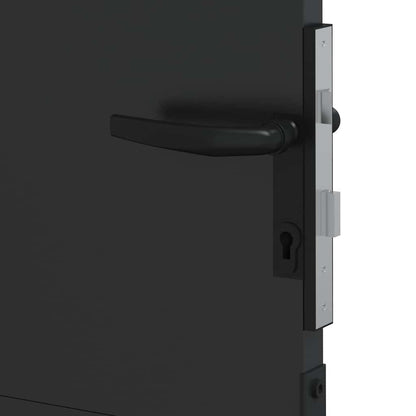 vidaXL Gartentor Schwarz 105 x 200 cm Pulverbeschichteter Stahl