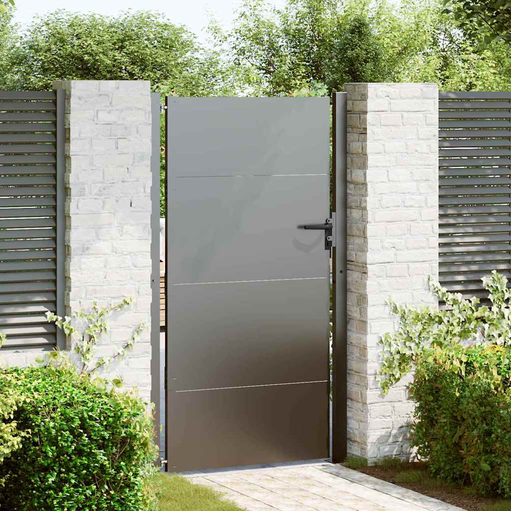 vidaXL Gartentor Schwarz 105 x 200 cm Pulverbeschichteter Stahl