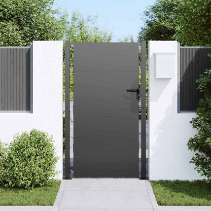 vidaXL Gartentor Schwarz 105 x 200 cm Pulverbeschichteter Stahl