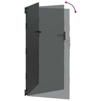 vidaXL Gartentor Schwarz 105 x 200 cm Pulverbeschichteter Stahl