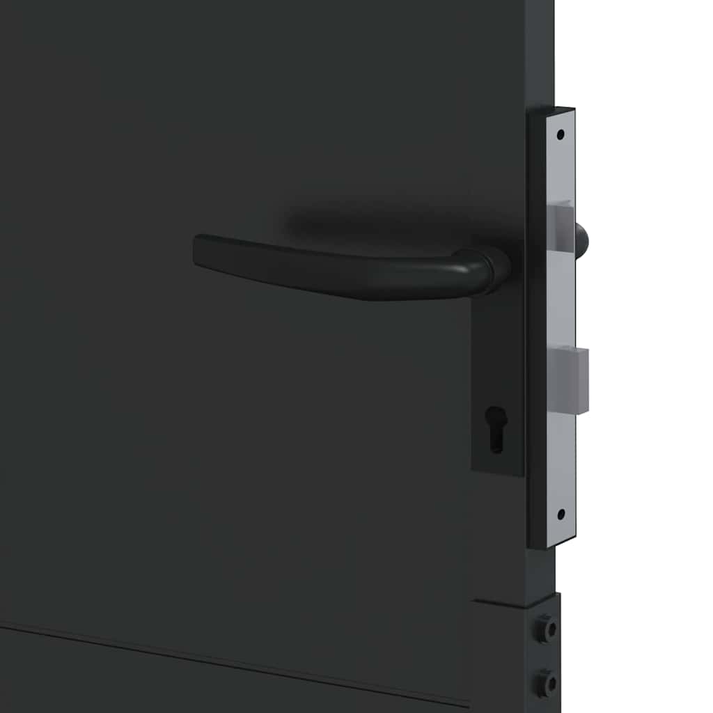 vidaXL Gartentor Schwarz 85 x 105 cm Pulverbeschichteter Stahl