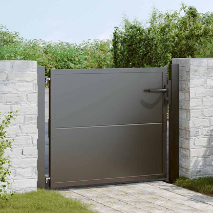 vidaXL Gartentor Schwarz 85 x 105 cm Pulverbeschichteter Stahl