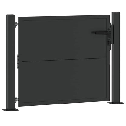 vidaXL Gartentor Schwarz 85 x 105 cm Pulverbeschichteter Stahl