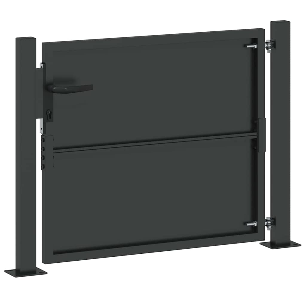 vidaXL Gartentor Schwarz 85 x 105 cm Pulverbeschichteter Stahl