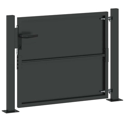 vidaXL Gartentor Schwarz 85 x 105 cm Pulverbeschichteter Stahl