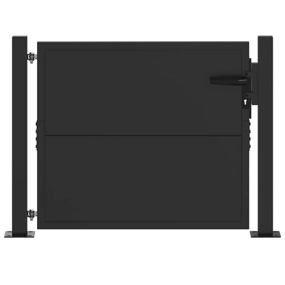 vidaXL Gartentor Schwarz 85 x 105 cm Pulverbeschichteter Stahl