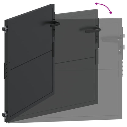 vidaXL Gartentor Schwarz 85 x 105 cm Pulverbeschichteter Stahl