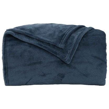 Überwurfdecke Marineblau 130 x 150 cm Fleece