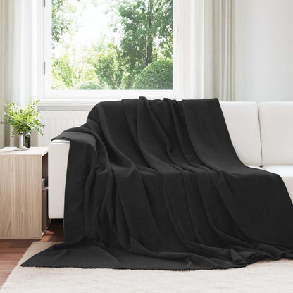 Wohndecken 6 pcs Schwarz 220 x 240 cm Fleece